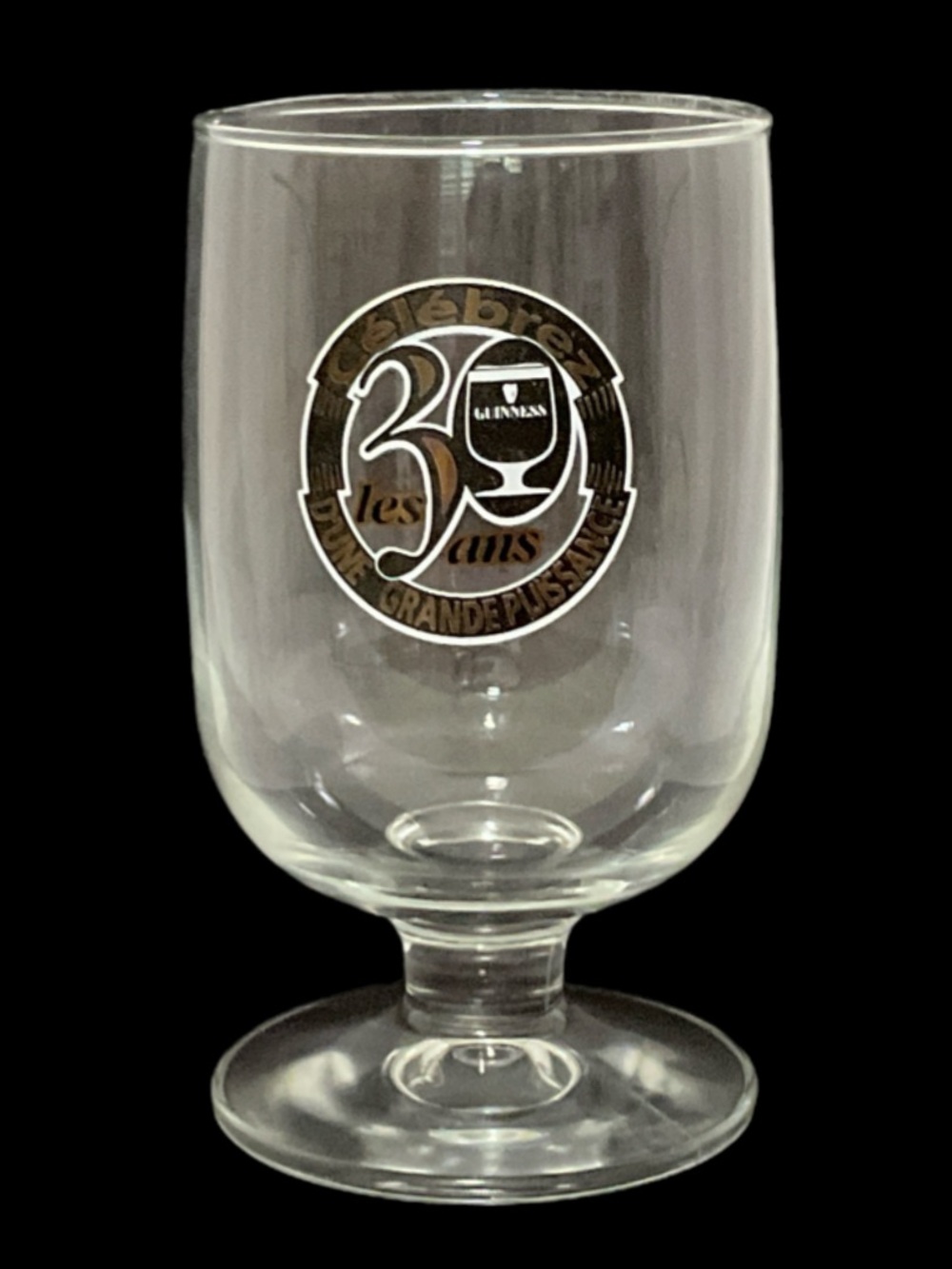 Guinness Commemorative Beer Glass - 30 Years of Great Power - France